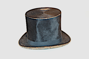 Men's top hat in hat collection