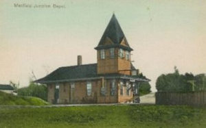Medfield Junction Station postcard