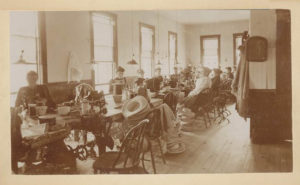 Stitching Room in hat factory