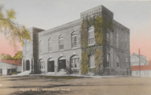 Medfield Town Hall postcard