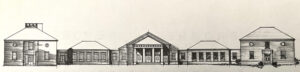 Rendering of a school in classic style