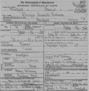 Death certificate
