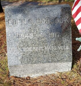 Granite tombstone of Eben Babcock